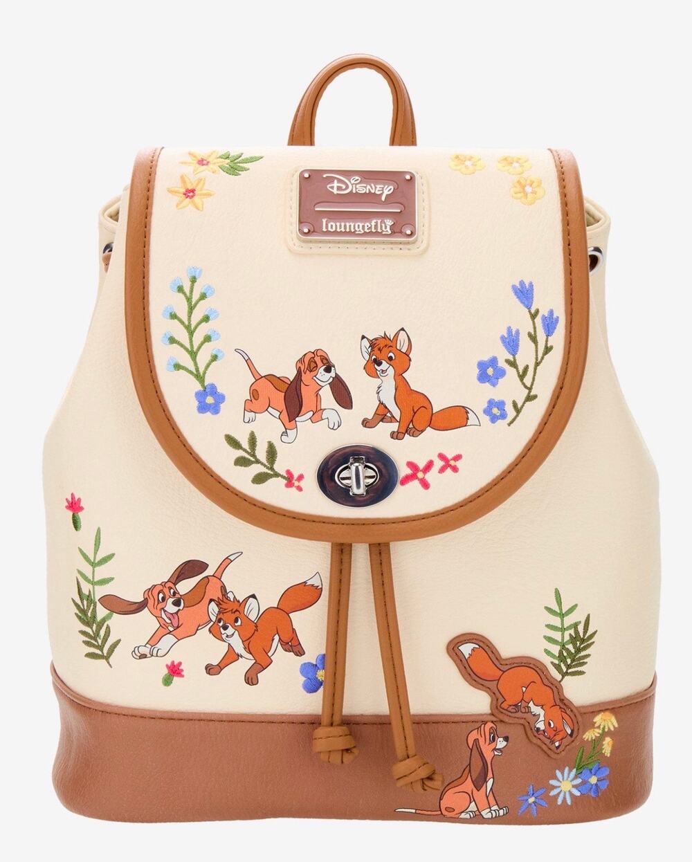 Loungefly Disney The Fox and the Hound Floral Mini Backpack NWT - Picture 1 of 4